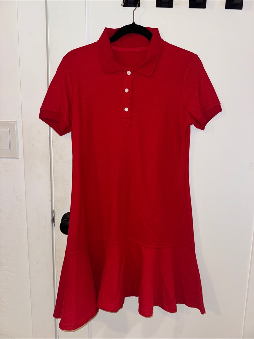EUC Women’s Red Polo Short Dress Size Medium